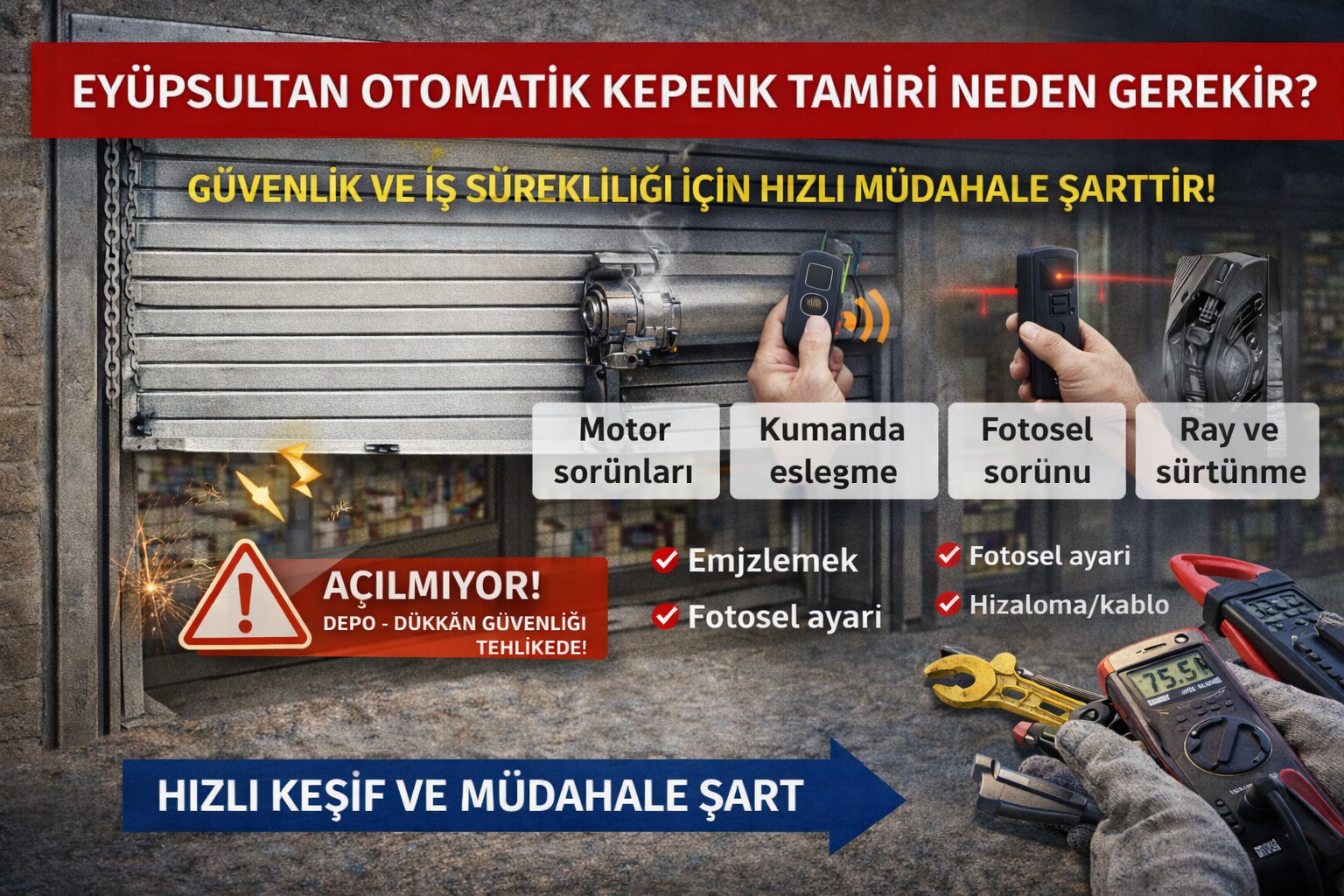 Eyüpsultan otomatik kepenk tamiri neden gerekir?