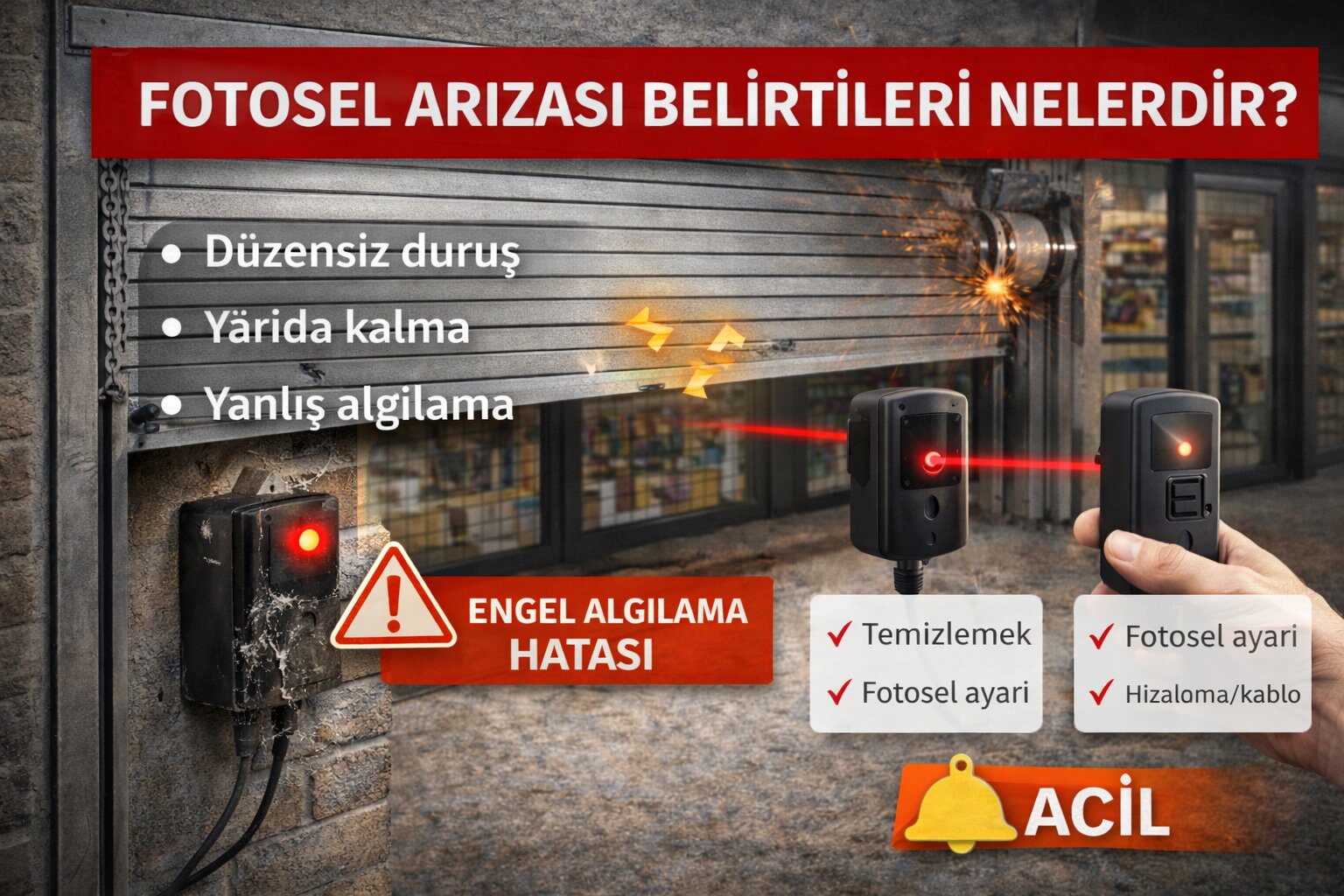 Fotosel arızası belirtileri nelerdir? Fotosel arızası belirtileri nelerdir?