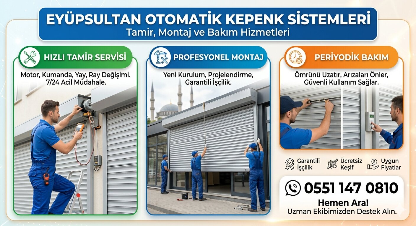 Eyüpsultan otomatik kepenk tamiri hizmeti görseli